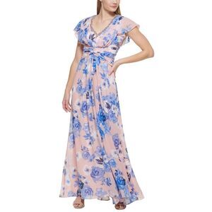Eliza J Womens Floral Maxi Evening Dress size 8